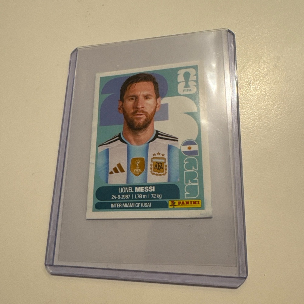 2026 FIFA Panini Lionel Messi Sticker - Aqua Blue and White
